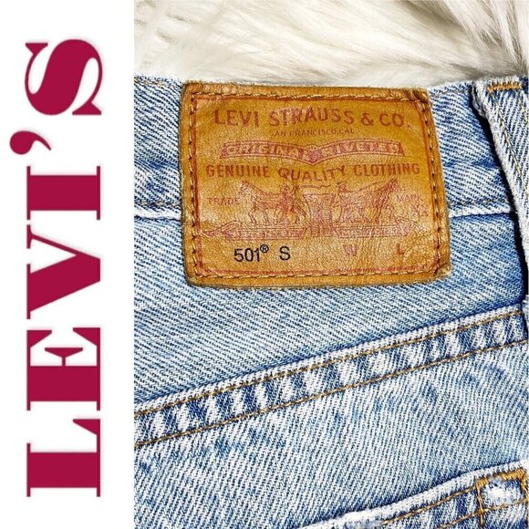 LEVI'S 501S Premium Big E Selvedge Button Fly Distressed Skinny Jeans, Size 25 - Picture 13 of 16